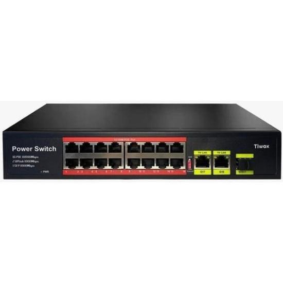 Tiwox TP-1621SFP 16 Port Poe Yönetilemez Switch