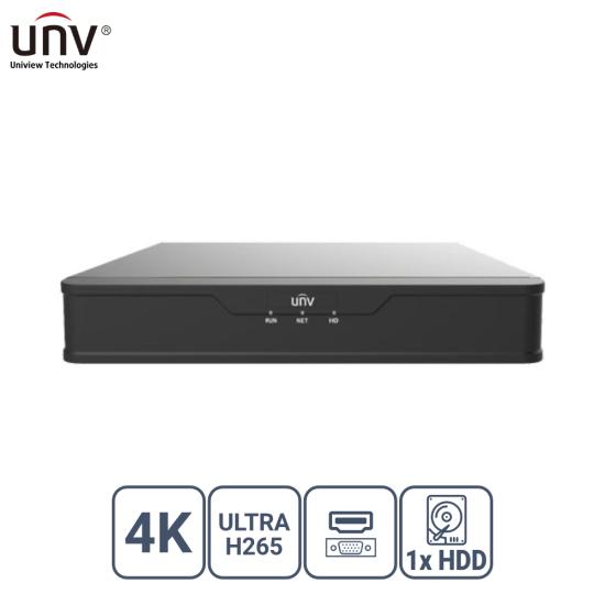 Uniview NVR301-04S3 4 Kanal H265+ Nvr Kayıt Cihazı