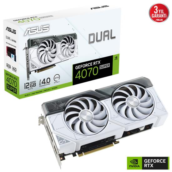 Asus DUAL-RTX4070S-12G-WHITE RTX4070 12Gb 192Bit