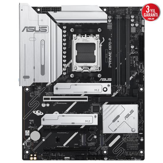 Asus Prime X870-P 4xDdr5 Hdmı 4xM.2 AM5 Anakart