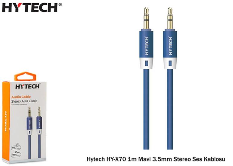 Hytech HY-X70 1m Siyah 3.5mm Stereo Ses Kablosu