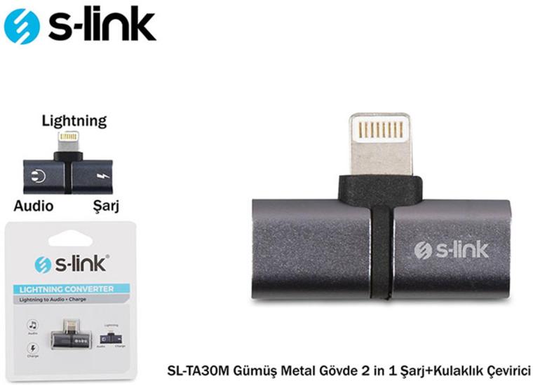 S-link SL-TA30M Lightning Şarj+Kulaklık Çevirici