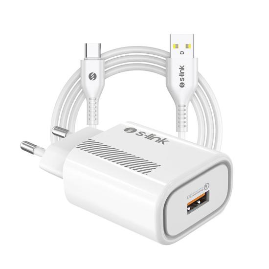 S-link SL-EC40T Kablolu 5V 2400MA Ev Şarj Adaptörü