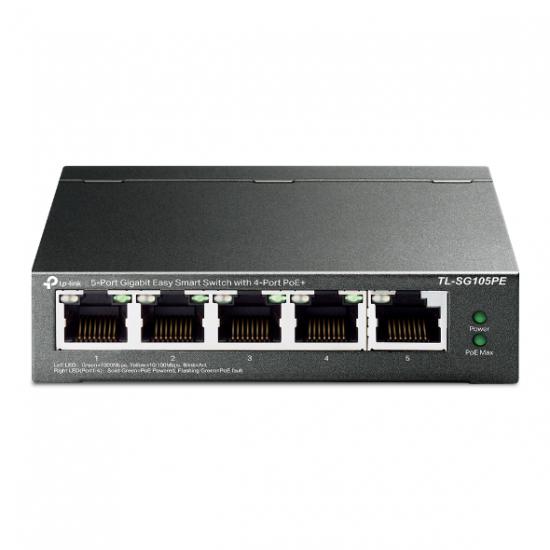 Tp-Link TL-SG105PE 5 Port 4 Port Poe+ Switch Çelik