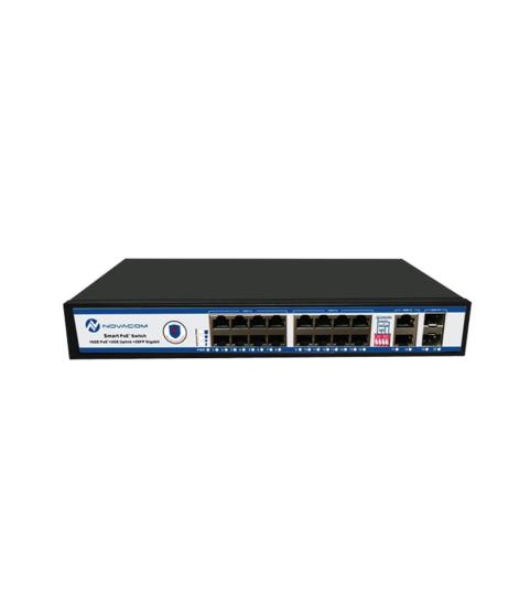 Nova NVC-PSEG1622 16 Port Poe+ SFP Switch 300W