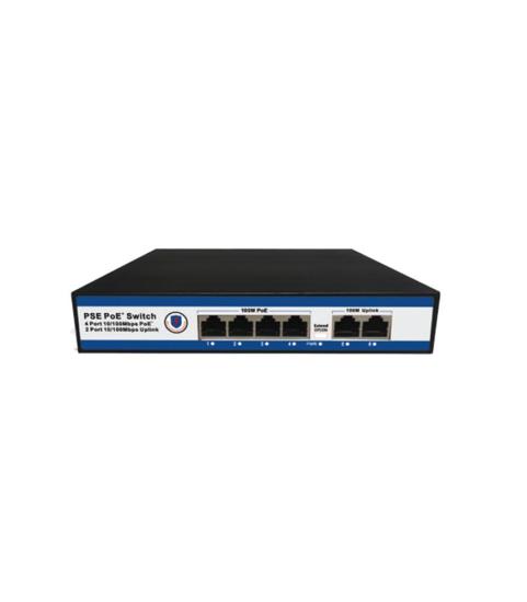 Nova NVC-PSE0420 4 Port Poe+ Uplink Switch 65W