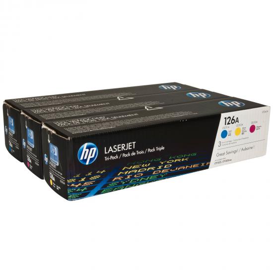 HP 126A 3lü Takım Toner CF341AM