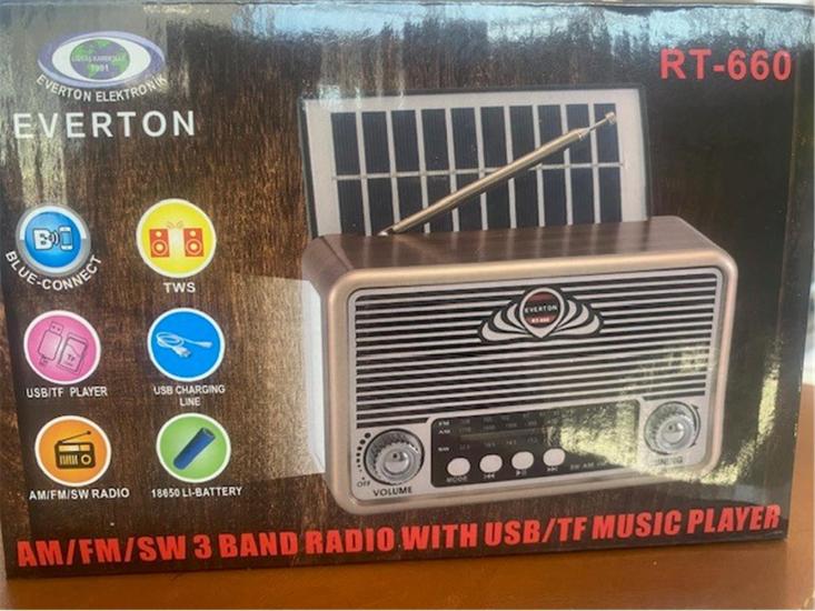 Everton Rt-660  Bluetooth Şarjlı Nostaljik Radyo