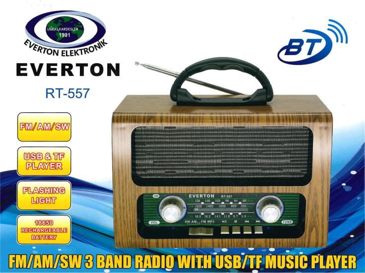 Everton Rt-557 Bluetooth Şarjlı Nostaljik Radyo