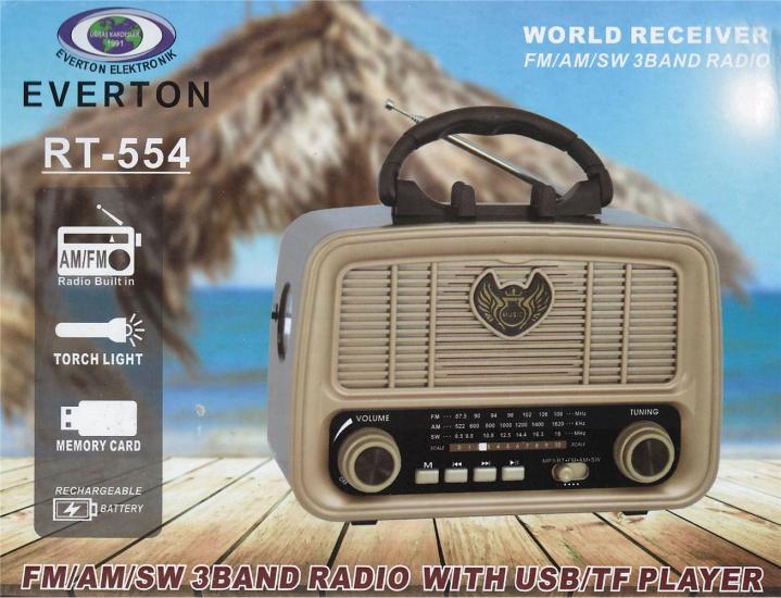 Everton Rt-554 Bluetooth Şarjlı Nostaljik Radyo