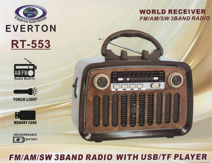 Everton Rt-553  Bluetooth Şarjlı Nostaljik Radyo