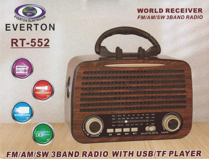 Everton Rt-552 Bluetooth Şarjlı Nostaljik Radyo