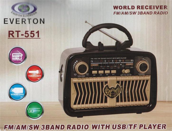 Everton Rt-551 Bluetooth Şarjlı Nostaljik Radyo