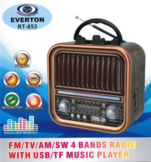 Everton Rt-853 Bluetooth Şarjlı Nostaljik Radyo