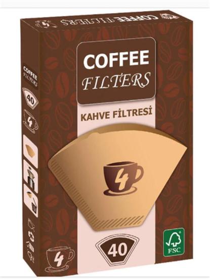 Coffee Filters Filtre Kahve Kağıdı 4 Numara 40lı