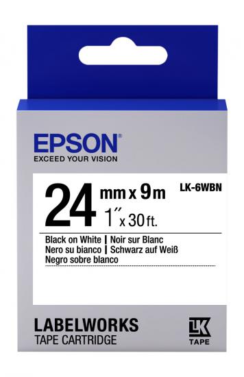 Epson LK-6WBN 24MM 9Metre Etiket